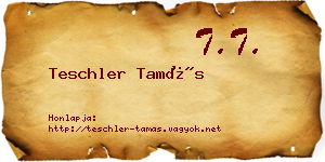 Teschler Tamás névjegykártya
