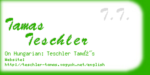 tamas teschler business card